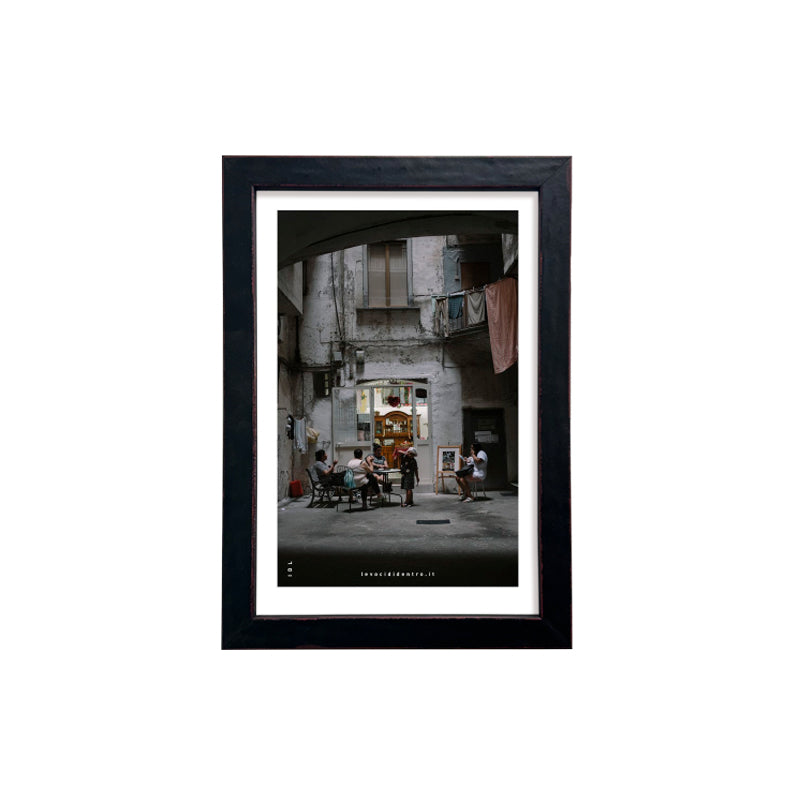 'O vascio - photographic print of Naples with an Italian handcrafted frame